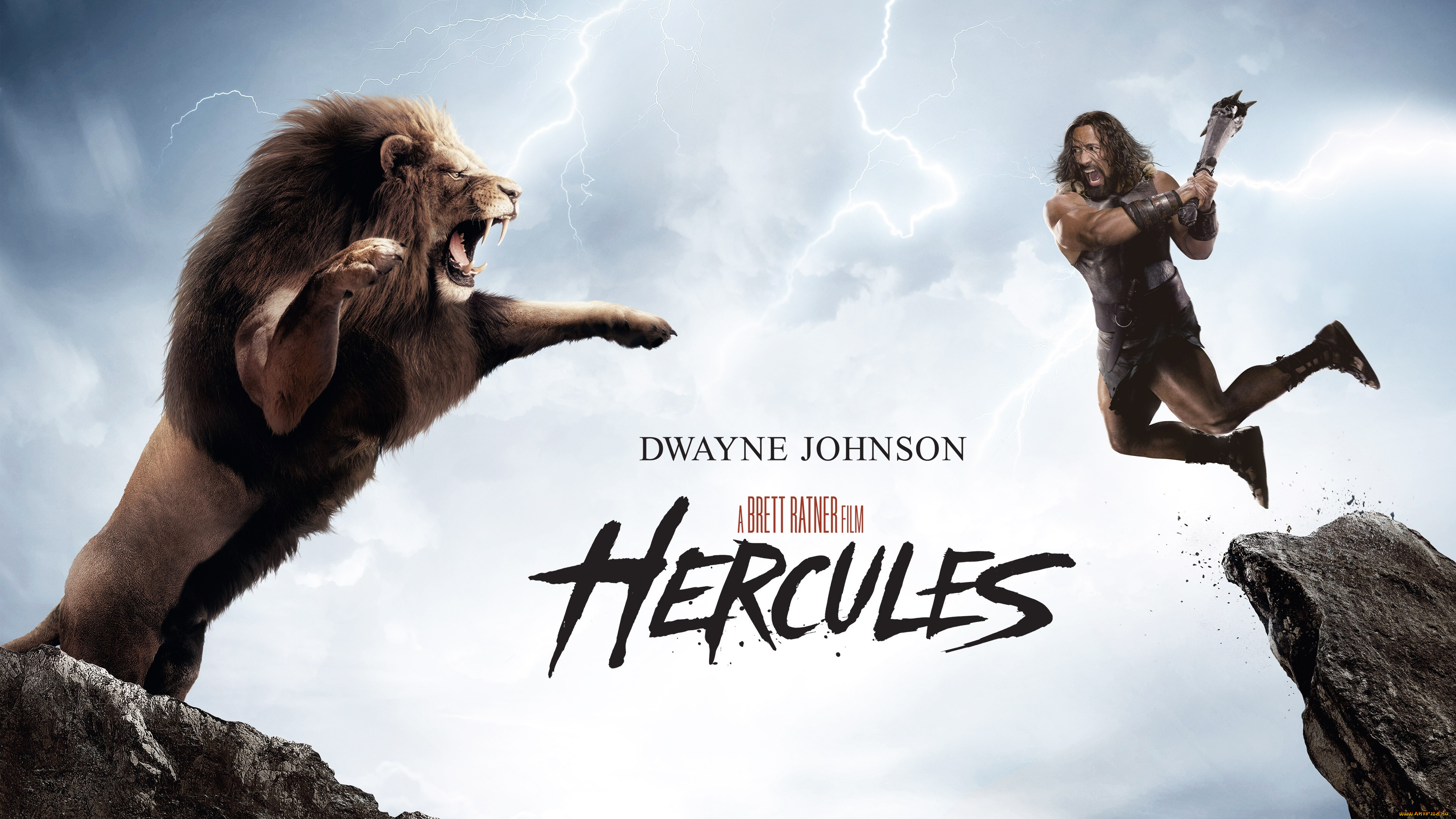 Изображение 2014. Геркулес обои. Дуэйн Джонсон против Льва. Фото а4. Hercules н noche.